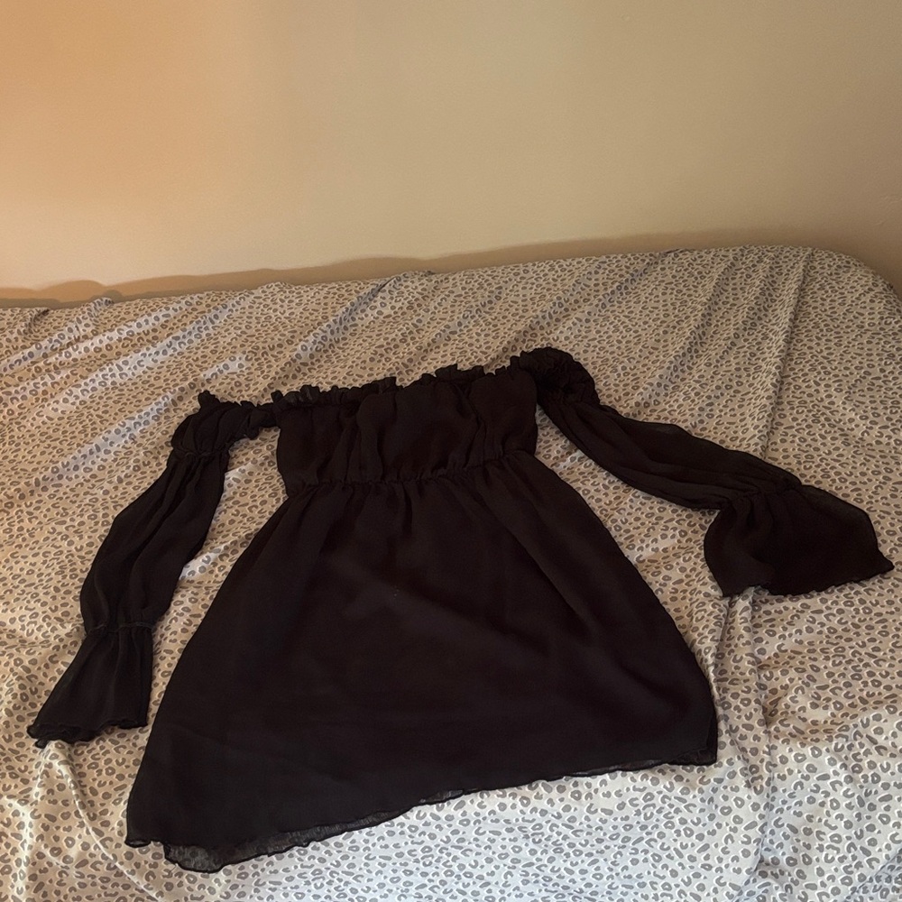 Elegant Black Off-Shoulder Dress